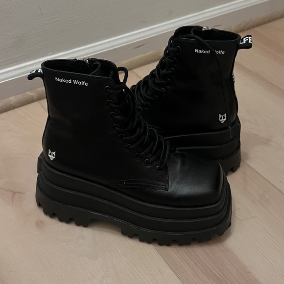 NAKED WOLFE - Sloane leather stacked-sole boots - Picture 1 of 4